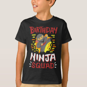 Birthday Ninja Squad Karate Girls Boys Kid Bday Pa T-Shirt