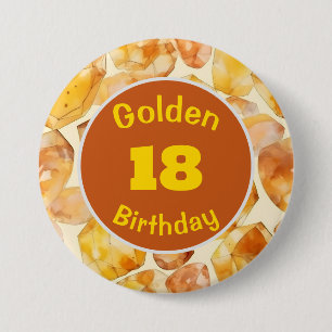 Birthday November Birthstone Custom Button