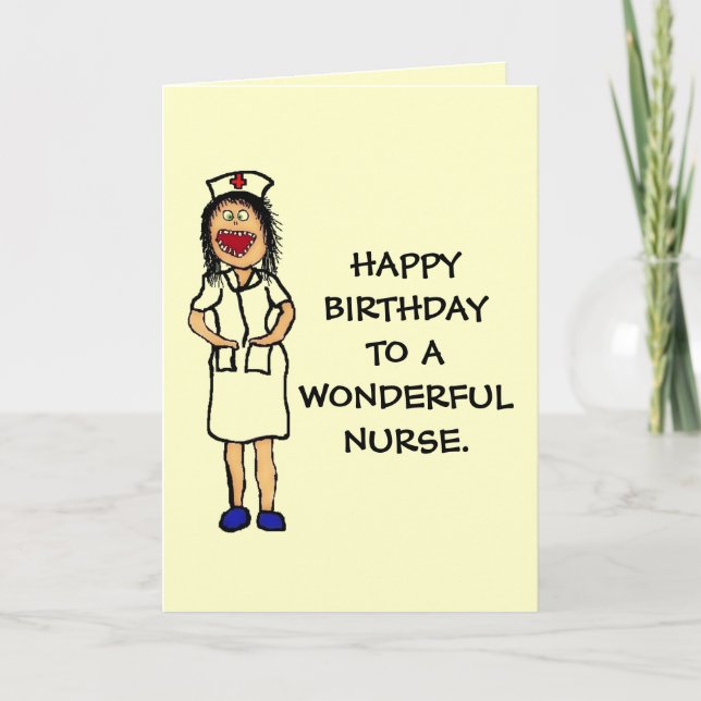 Birthday Nurse Karte (Vorderseite)