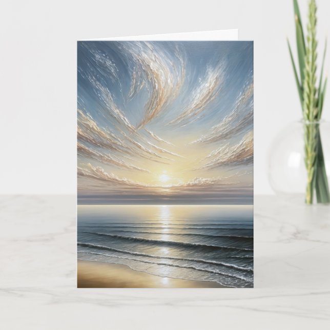Birthday Ocean Sunrise Seascape Karte (Vorderseite)