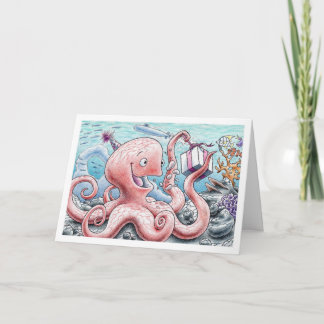 Birthday Octopus Karte