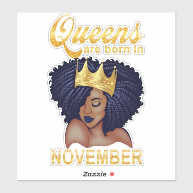 Birthday Ohrts Queens Are Born Aufkleber (Blatt)