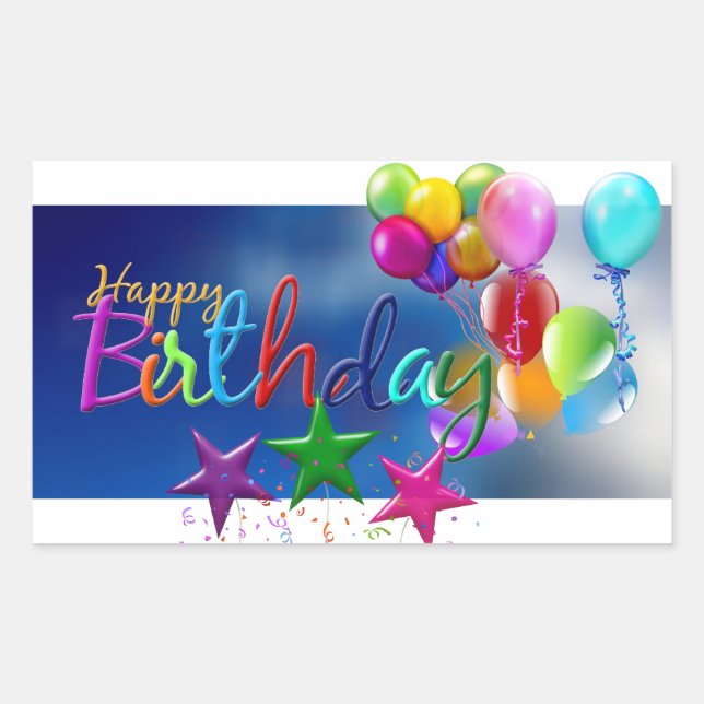 BIRTHDAY OVAL STICKER (Vorderseite)