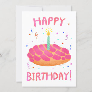 Birthday Pan Dulce Concha DIY Blank Einladung
