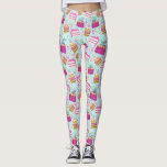 Birthday Pants mit Cake und Candle Pattern Leggings<br><div class="desc">Zieh deine Geburtstagshose an!!  Super lustige Leggings mit einem Muster von Kuchen,  Kerzen und Konfetti. Ideal für Geburtstagsfeiern,  Training oder alltägliche Unterhaltungsbekleidung.</div>