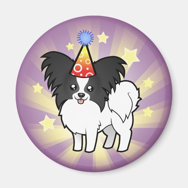 Birthday Papillon Magnet (Vorne)