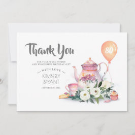Birthday Par-Tea Floral Vielen Dank Dankeskarte