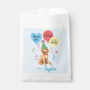 Birthday Party Balloons Vizsla Favor Bag Geschenktütchen