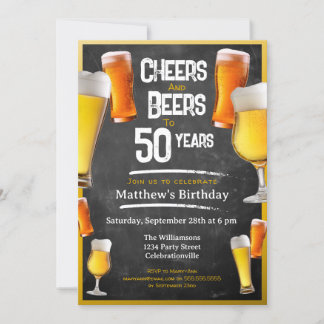 Birthday Party Black and Gold Inv Einladung