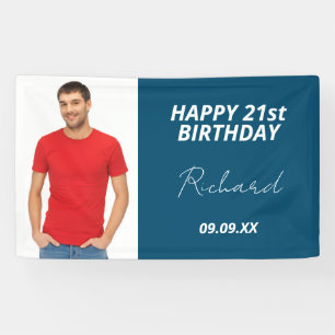 Birthday Party Blue Foto Typ Banner