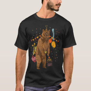 Birthday Party Brown Bären Forest Animal Lover Bär T-Shirt