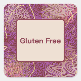 Birthday Party Dietary Requirement Gluten Free Quadratischer Aufkleber