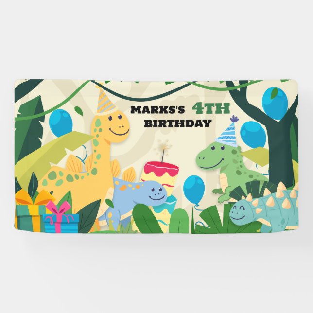 Birthday Party Dinosaur Party-Banner Banner (Horizontal)