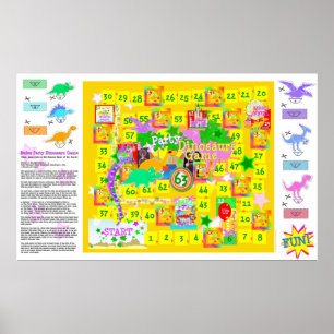 Birthday Party Dinosaurs Game Poster