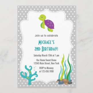 Birthday Party-Einladung von Sea Turtle Einladung