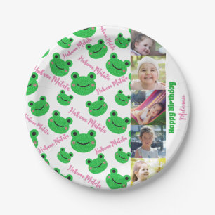 Birthday Party Frosch Thema Foto / Text Pappteller