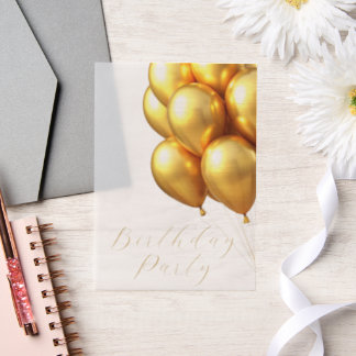 Birthday Party Gold Balloons