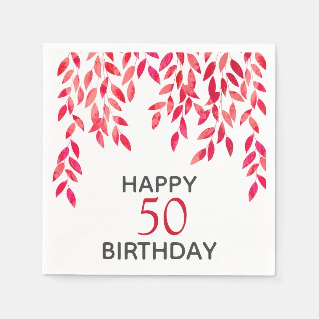 Birthday Party in Hot Pink Serviette (Vorderseite)