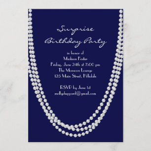 Birthday Party in Pearl Überraschung der 1920er Ja Einladung