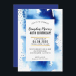 BIRTHDAY PARTY INVITE Moderne Aquarell cool blau Einladung<br><div class="desc">von kat massard >>> kat@simplysweetPAPERIE.com << Ein supereinfaches, aber stilvolles Einladungsdesign für Ihren Geburtstag. Wow Ihre Freunde und Familie mit dieser kleinen Zahl .D Setup als Vorlage ist es einfach für Sie, Ihre eigenen Details hinzuzufügen, oder drücken Sie die Schaltfläche Anpassen und Sie können Text, Schriftart, Größen etc. TIPP:: 1....</div>