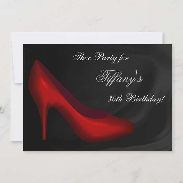 Birthday Party mit High Heel Shoes Einladung (Vorderseite)