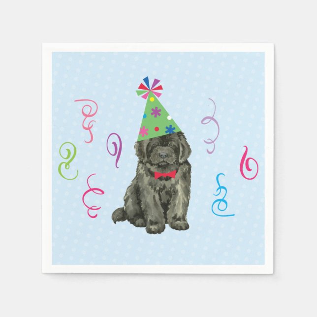 Birthday Party Nefundland Napkins Serviette (Vorderseite)