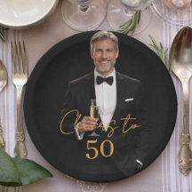 Birthday party photo cheers gold