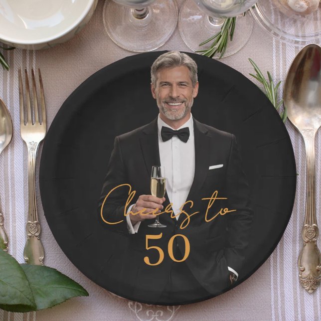 Birthday party photo cheers gold pappteller (Von Creator hochgeladen)