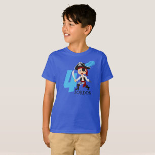 Birthday Party Pirate 4. Name T - Shirt