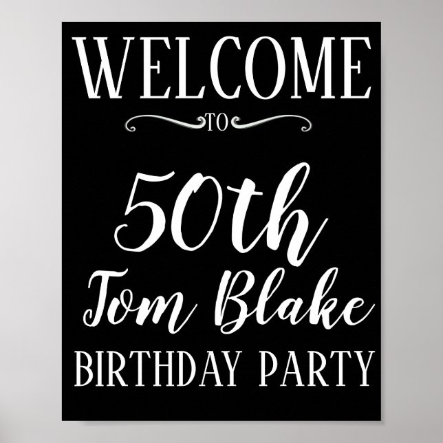 birthday party poster 50th 40th 30th (Vorne)