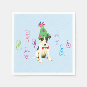 Birthday Party Smooth Fox Terrier Serviette