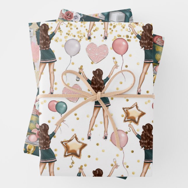 Birthday Pattern  Geschenkpapier Set (Beispiel)