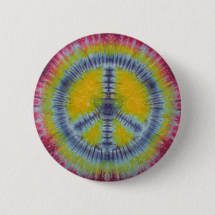 Birthday Peace Sign Gefärbte Krawatte Flair Button