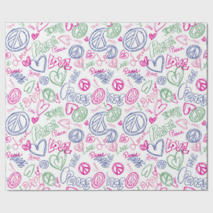 Birthday Peace Wrapping Paper Geschenkpapier