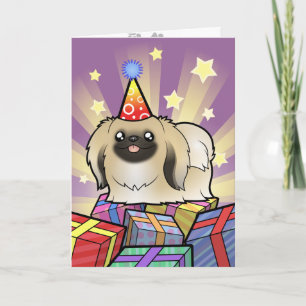 Birthday Pekingese (Vorführschnitt) Karte