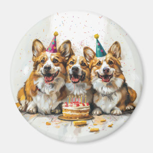 Birthday Pembroke Welsh Corgi Hunde Magnet