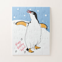Birthday Penguin Jigsaw Puzzle