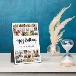 Birthday Personalized 24 Photo Collage Fotoplatte