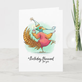 Birthday Pheasant Puppenkarte Karte