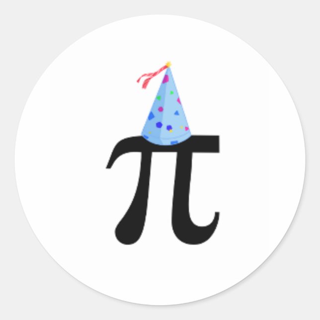 Birthday Pi Sticker (Vorderseite)