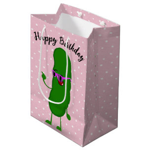 Birthday Pickle mit rosa Brille Mittlere Geschenktüte