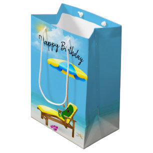 Birthday Pickle On Beach Stuhl Mittlere Geschenktüte