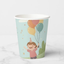 Birthday Picnic, Cute Retro Style Pappbecher