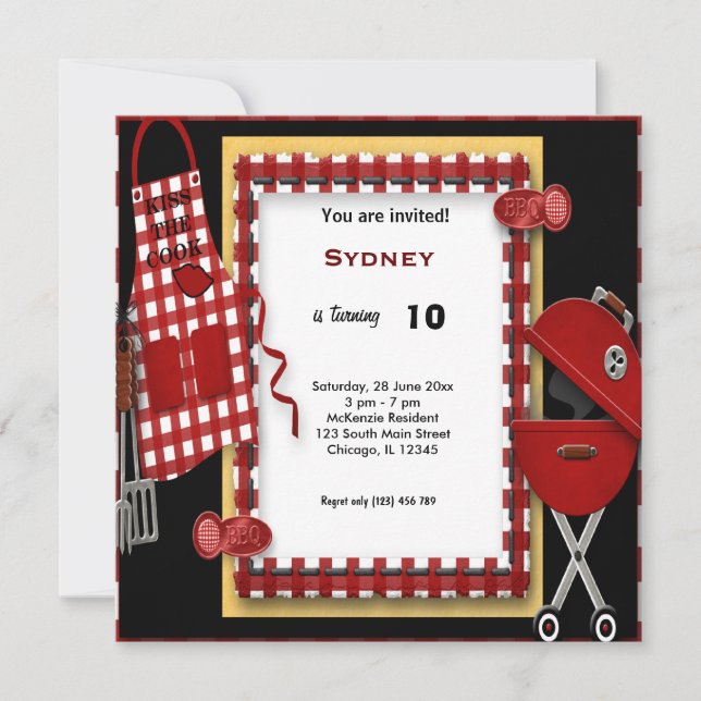 Birthday Picnic Einladung (Vorderseite)