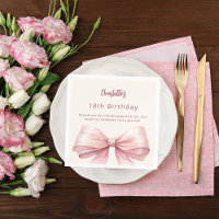 Birthday Pink Bogen Creme Vielen Dank
