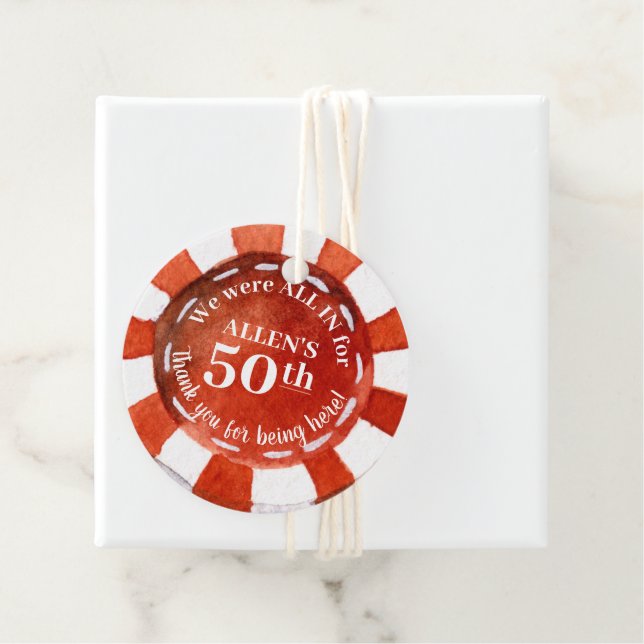 Birthday Poker Chip Vielen Dank Geschenkanhänger (Beispiel)