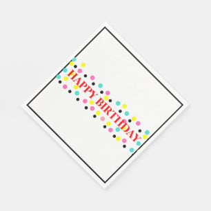 Birthday Polka Dots Serviette