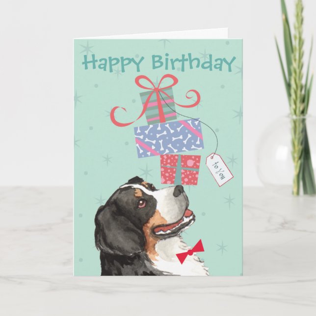 Birthday präsentiert Berner Card Karte (Vorderseite)