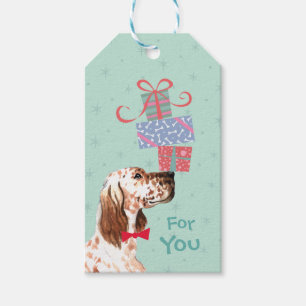 Birthday präsentiert englische Setter-Geschenktas Geschenkanhänger