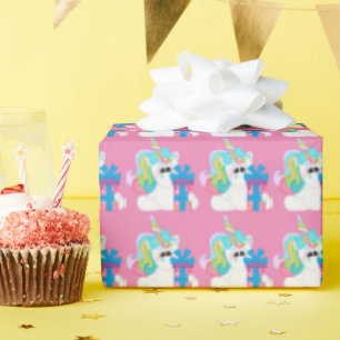 Birthday Present Unicorn Mädchen Packpapier